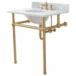 Brand new ๐คฉ Water Creation Embassy 30" Wash Stand, P-Trap, Counter Top With Basin, And Faucet โ๏ธ