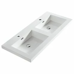 Best Sale 🔔 Dowell K&B Supplies Dowell 22" FTB Resin Bathroom Vanity Basin, White, 49wx22dx6h 🤩