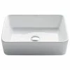 Wholesale 🌟 Kraus USA, Inc. Elavo Ceramic Rectangle Vessel White Sink ✨