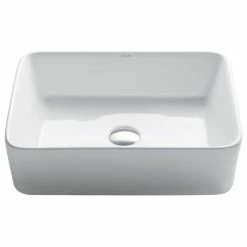 Wholesale ๐ Kraus USA, Inc. Elavo Ceramic Rectangle Vessel White Sink โจ