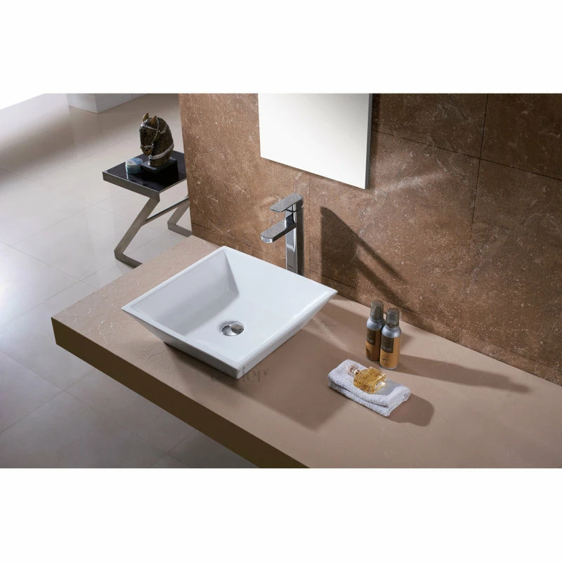 Cheapest ๐ Luxier CS-006 Flat Square Bathroom Ceramic Vessel Sink Art Basin In White โญ 6 Cheapest ๐ Luxier CS-006 Flat Square Bathroom Ceramic Vessel Sink Art Basin In White โญ - Image 4