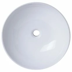 Deals ✔️ EAGO 18" Round Ceramic Above Mount Bathroom Basin Vessel Sink 🔔 -Bathroom Sinks Shop 0801b2db0cf53f11 6520 w800 h800 b1 p0