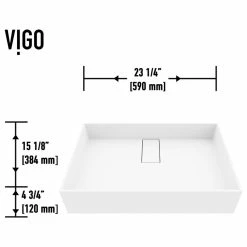 Brand new 🔔 VIGO Bryant Grand Rectangular Matte StoneTM Vessel Bathroom Sink 🔔 -Bathroom Sinks Shop 0921fd47017fe717 3475 w800 h800 b1 p0