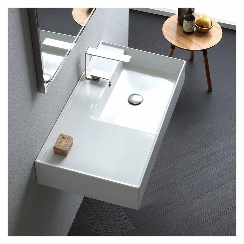 Deals ๐ฏ Scarabeo Ceramiche 32" Ceramic Wall Mount Or Vessel Sink With Counter Space, 1-Hole โญ 4 Deals ๐ฏ Scarabeo Ceramiche 32" Ceramic Wall Mount Or Vessel Sink With Counter Space, 1-Hole โญ - Image 2