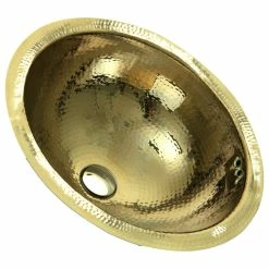Best Pirce 😉 Nantucket Sinks 16.5" 🔨 Hammered Brass Round Undermount Bathroom Sink, Brass 🎁 -Bathroom Sinks Shop 0c0145ef0d921795 1789 w800 h800 b1 p0