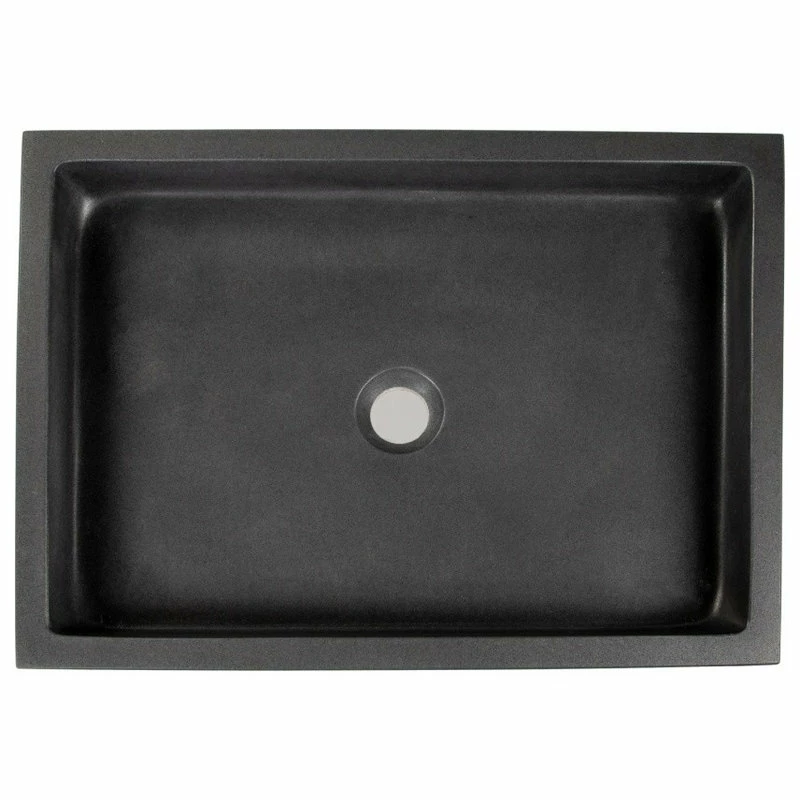 Outlet ๐ Eden Bath - Vessel Sinks Modern Black Lava Stone Rectangular Bathroom Vessel Sink, 22"x16" โจ 7 Outlet ๐ Eden Bath - Vessel Sinks Modern Black Lava Stone Rectangular Bathroom Vessel Sink, 22"x16" โจ - Image 5