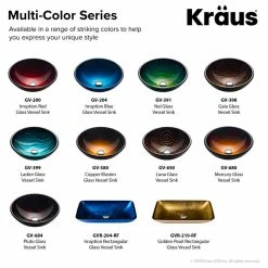 New 🔔 Kraus USA, Inc. Nature Series 17" Round Green Glass Vessel 19mm Thick Bathroom Sink 👍 -Bathroom Sinks Shop 0da18f8c00e5e7cc 3188 w800 h800 b1 p0