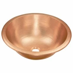 Cheap ๐ SINKOLOGY Born 16" Dual Mount Handmade Copper Bathroom Sink, Naked Finish ๐