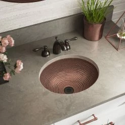 Flash Sale ❤️ MR Direct Sinks And Faucets 909 Single Bowl Oval Copper Sink, Grid Drain 🥰 -Bathroom Sinks Shop 0f310ee70c4114fc 1251 w800 h800 b0 p0