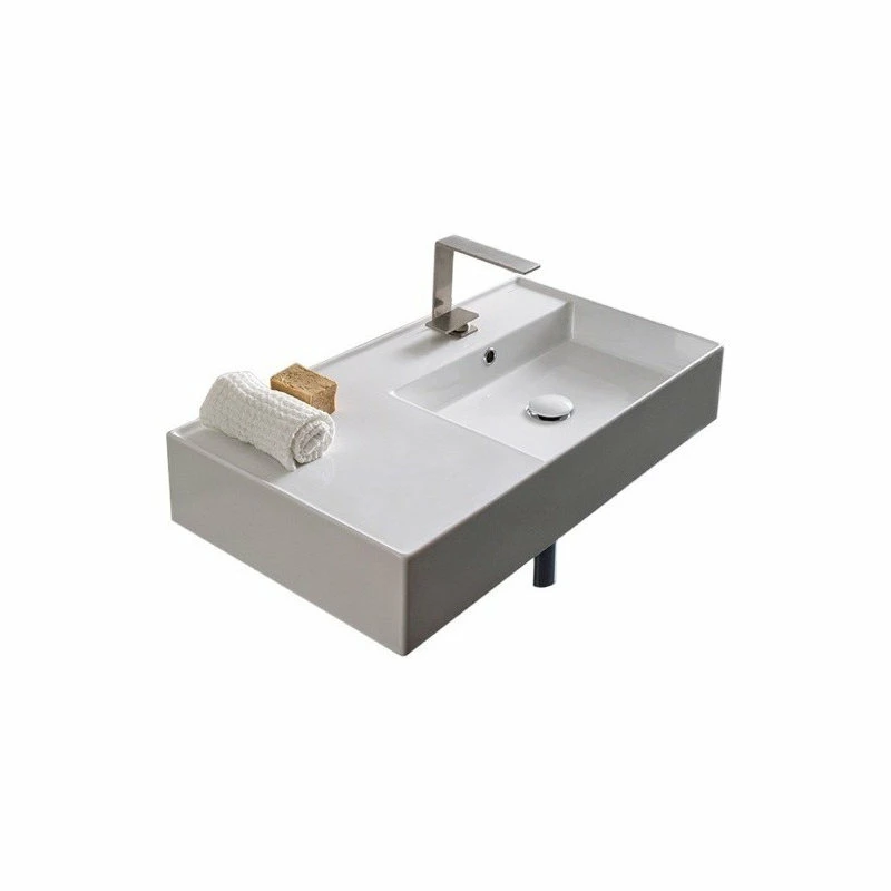Deals ๐ฏ Scarabeo Ceramiche 32" Ceramic Wall Mount Or Vessel Sink With Counter Space, 1-Hole โญ 7 Deals ๐ฏ Scarabeo Ceramiche 32" Ceramic Wall Mount Or Vessel Sink With Counter Space, 1-Hole โญ - Image 5