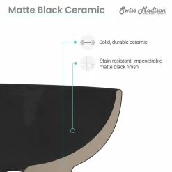 Coupon 😀 Swiss Madison Voltaire Ceramic Rectangle Vessel Sink, Matte Black 😍 -Bathroom Sinks Shop 0fd158d700008577 8656 w800 h800 b0 p0