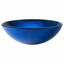 Budget ❤️ Kraus USA, Inc. Irruption Blue 16 1/2" Glass Vessel Bathroom Sink ⌛