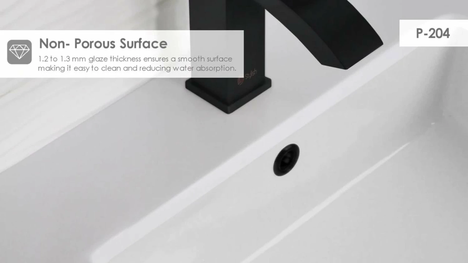 Best deal 𧨠STYLISH 19" Oval Undermount Ceramic Bathroom Sink With 2 Overflow Finishes π 4 Best deal 𧨠STYLISH 19" Oval Undermount Ceramic Bathroom Sink With 2 Overflow Finishes π - Image 2