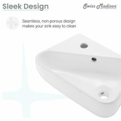 Best Pirce ๐ Swiss Madison Plaisir 18"x11" Ceramic Wall Hung Sink With Faucet Mount, Left Side ๐ 17 Best Pirce ๐ Swiss Madison Plaisir 18"x11" Ceramic Wall Hung Sink With Faucet Mount, Left Side ๐ -Bathroom Sinks Shop 1481102e001c1642 3795 w800 h800 b1 p0