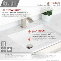 Best reviews of 🥰 STYLISH 18" Rectangular Undermount Ceramic Ceramic Bathroom Sink With 2 Finishes ❤️ -Bathroom Sinks Shop 16b1e74f00439a77 1819 w800 h800 b0 p0