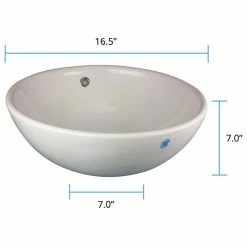 Best Pirce 🎉 Renovators Supply Manufacturing Above Counter Round Bathroom Vessel Sink White 🎉 -Bathroom Sinks Shop 1831a3430af33197 5916 w800 h800 b1 p0