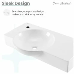 Buy 😀 Swiss Madison Chateau 30" Right Side Faucet Wall-Mount Bathroom Sink, Left-Side Faucet ❤️ -Bathroom Sinks Shop 1911a6440179793a 5134 w800 h800 b1 p0