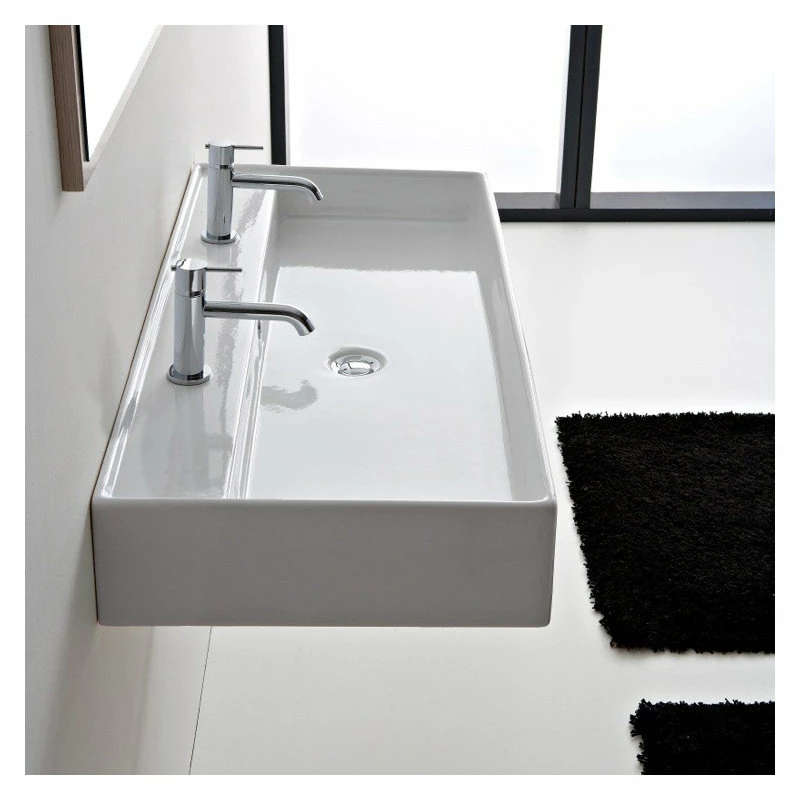 Best deal ๐ Scarabeo Ceramiche Rectangular White Ceramic Wall Mounted Or Vessel Sink, Two Hole โค๏ธ 5 Best deal ๐ Scarabeo Ceramiche Rectangular White Ceramic Wall Mounted Or Vessel Sink, Two Hole โค๏ธ - Image 3
