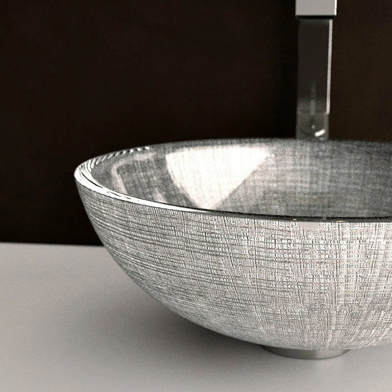 Buy ๐ Maestrobath Voltaire Glass Vessel Sink, Silver And Black โค๏ธ 4 Buy ๐ Maestrobath Voltaire Glass Vessel Sink, Silver And Black โค๏ธ - Image 2