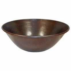 Best Pirce ✨ SimplyCopper 14" Rustic Round Hand 🔨 Hammerd Copper Vessel Bathroom Sink 🎁