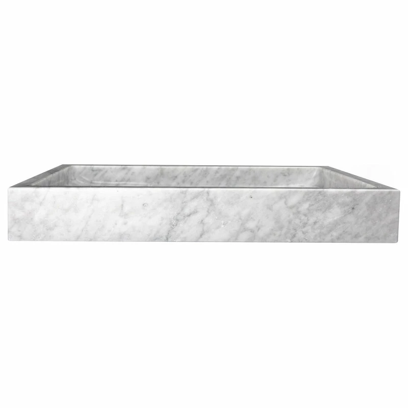 Cheap ๐ Eden Bath - Vessel Sinks Modern Natural Stone Rectangular Bathroom Vessel Sink, 22"x16", White Carrara Ma โจ 11 Cheap ๐ Eden Bath - Vessel Sinks Modern Natural Stone Rectangular Bathroom Vessel Sink, 22"x16", White Carrara Ma โจ - Image 9