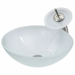 Coupon ๐ VIGO White Frost Glass Vessel Sink And Waterfall Faucet Set, Brushed Nickel ๐ 20 Coupon ๐ VIGO White Frost Glass Vessel Sink And Waterfall Faucet Set, Brushed Nickel ๐ -Bathroom Sinks Shop 239155f60e9ed9af 2985 w800 h800 b1 p0