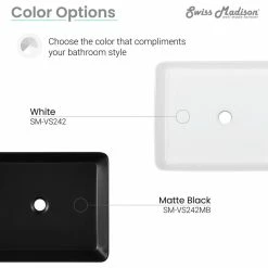 Discount โญ Swiss Madison Concorde Rectangle Ceramic Vessel Sink, Matte Black ๐ 23 Discount โญ Swiss Madison Concorde Rectangle Ceramic Vessel Sink, Matte Black ๐ -Bathroom Sinks Shop 24713c150fd293da 7146 w800 h800 b1 p0