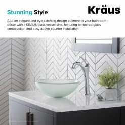 Top 10 🧨 Kraus USA, Inc. Frosted 14" Glass Vessel Bathroom Sink 🎉 -Bathroom Sinks Shop 24d10ffc00e5e73a 3126 w800 h800 b0 p0