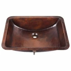 Buy ๐ฏ SINKOLOGY Curie 21" Undermount Handmade Copper Bath Sink With Overflow โ