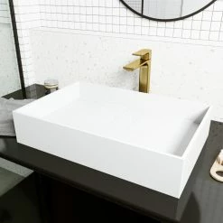 Brand new 🔔 VIGO Bryant Grand Rectangular Matte StoneTM Vessel Bathroom Sink 🔔 -Bathroom Sinks Shop 27e1baff017fe708 3475 w800 h800 b0 p0