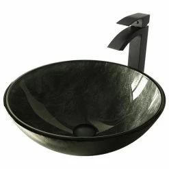Best reviews of โจ VIGO Gray Onyx Glass Vessel Sink And Duris Faucet Set, Matte Black Finish ๐