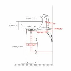 Brand new ✔️ Homary Vintage 22" Freestanding Bathroom Sink, Kaolin Clay, Antique Brass, No Faucet ✨ 9 Brand new ✔️ Homary Vintage 22" Freestanding Bathroom Sink, Kaolin Clay, Antique Brass, No Faucet ✨ -Bathroom Sinks Shop 28713e540dfd809b 7486 w800 h800 b1 p0