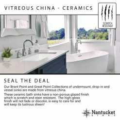 Best Pirce 😀 Nantucket Sinks ' 18"x13" Undermount White Ceramic Sink 👏 -Bathroom Sinks Shop 292124170fb29d10 2479 w800 h800 b0 p0
