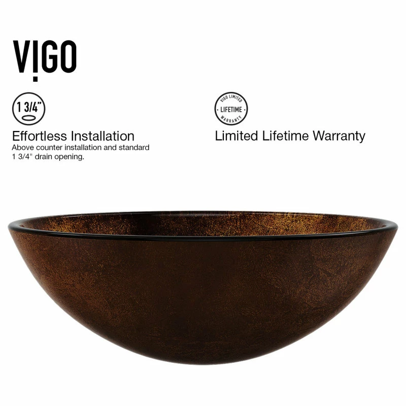Best deal ๐ VIGO Glass Vessel Bathroom Sink, Russet Glass ๐ 7 Best deal ๐ VIGO Glass Vessel Bathroom Sink, Russet Glass ๐ - Image 5