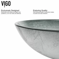New 😍 VIGO Simply Silver Glass Vessel Bathroom Sink And Niko Faucet Set 🎉 -Bathroom Sinks Shop 2ce181390f5a1683 2908 w800 h800 b1 p0