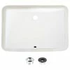 Buy 🔔 STYLISH 21" Rectangular Undermount Ceramic Bathroom Sink, 2 Overflow Finishes ✔️
