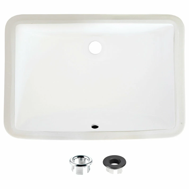 Buy π STYLISH 21" Rectangular Undermount Ceramic Bathroom Sink, 2 Overflow Finishes βοΈ 3 Buy π STYLISH 21" Rectangular Undermount Ceramic Bathroom Sink, 2 Overflow Finishes βοΈ