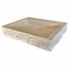 New ❤️ TashMart Chiseled Rectangular Natural Stone Vessel Sink, Light Travertine 🥰
