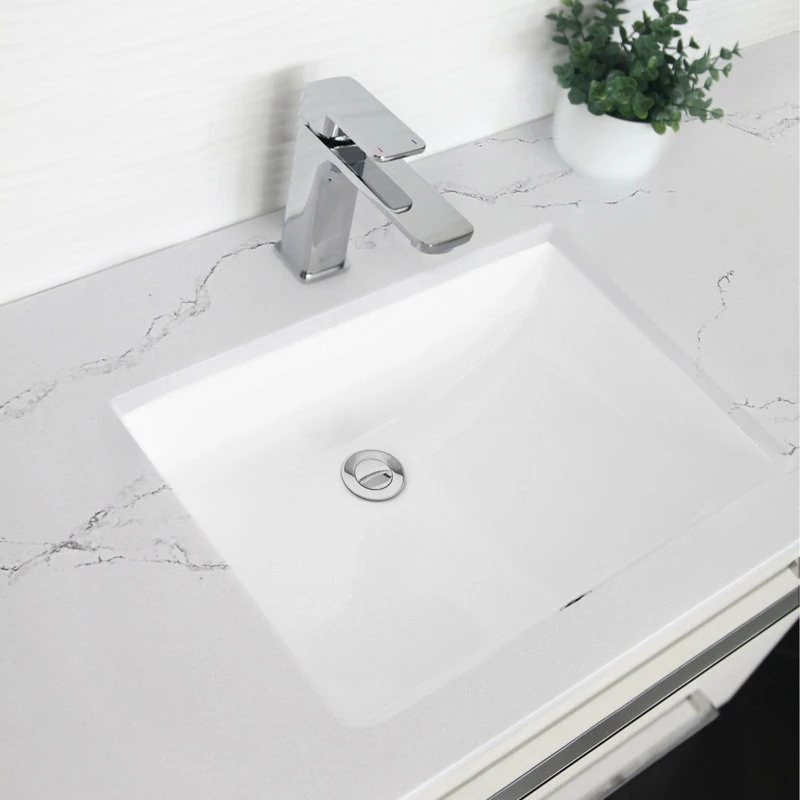 Buy π STYLISH 21" Rectangular Undermount Ceramic Bathroom Sink, 2 Overflow Finishes βοΈ 5 Buy π STYLISH 21" Rectangular Undermount Ceramic Bathroom Sink, 2 Overflow Finishes βοΈ - Image 3