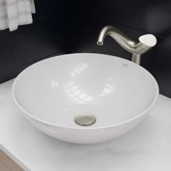 Deals ✔️ EAGO 18" Round Ceramic Above Mount Bathroom Basin Vessel Sink 🔔 -Bathroom Sinks Shop 3101204d0f9b4631 6520 w800 h800 b0 p0