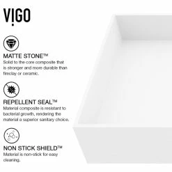 Brand new 🔔 VIGO Bryant Grand Rectangular Matte StoneTM Vessel Bathroom Sink 🔔 -Bathroom Sinks Shop 3231bdd2017fe714 3475 w800 h800 b1 p0