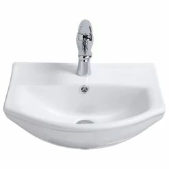 Cheapest 🤩 Renovators Supply Manufacturing White Ceramic Small Wall Mount Bathroom Sink 17.75" Arc Basin With Overflow 😀 -Bathroom Sinks Shop 32d161bf0f3bfc0f 0209 w800 h800 b1 p0