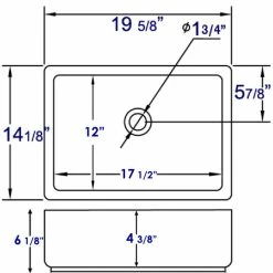 Best reviews of 💯 EAGO 20" Rectangular Ceramic Above Mount Basin Vessel Sink ❤️ -Bathroom Sinks Shop 3351056b005a4720 6502 w800 h800 b1 p0