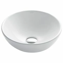 Brand new 🤩 Kraus USA, Inc. Elavo Ceramic Round Vessel White Sink 🤩