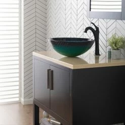 New 🔔 Kraus USA, Inc. Nature Series 17" Round Green Glass Vessel 19mm Thick Bathroom Sink 👍 -Bathroom Sinks Shop 342163c300e5e7b2 3188 w800 h800 b0 p0