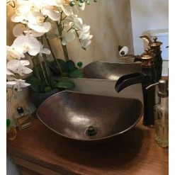 Hot Sale ✔️ SimplyCopper 17" Oval Roman Vessel Copper Bath- Drain Options Available, Lift & Turn Drain 😉 -Bathroom Sinks Shop 37c12d850c769516 0903 w800 h800 b0 p0