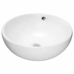 New 🥰 Dawn Kitchen & Bath Products, Inc Dawn Vessel Above-Counter Round Ceramic Art Basin With Overflow 🛒