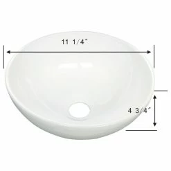 Cheapest 🥰 Renovators Supply Manufacturing Small Round Bathroom Sink Countertop Vanity Vessel Sink 11.25" L Ceramic Bowl 😍 -Bathroom Sinks Shop 39414b620f3bfc3b 8703 w800 h800 b1 p0