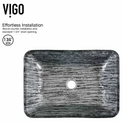 Best Sale ๐ VIGO Rectangular Titanium Glass Vessel Bathroom Sink ๐ 12 Best Sale ๐ VIGO Rectangular Titanium Glass Vessel Bathroom Sink ๐ -Bathroom Sinks Shop 3c7125d00f59fa49 9257 w800 h800 b1 p0