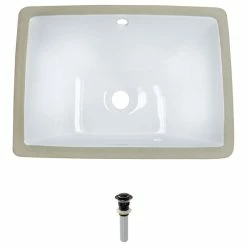Cheapest 🛒 MR Direct Sinks And Faucets U1611-White Undermount Porcelain Bathroom Sink, Antique Bronze, Ensemble 🎁